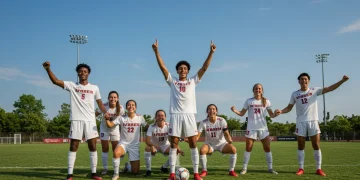 College Soccer Recruiting Trends: 2025 Spot Insights College soccer players celebrating on field, representing recruitment success.