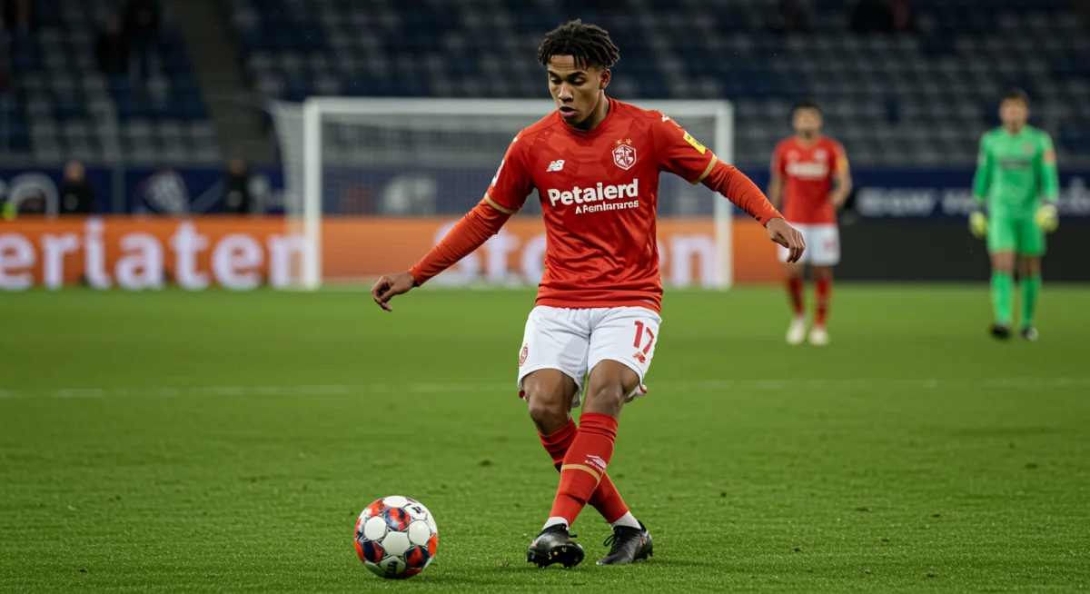 Young Eredivisie midfielder making a precise pass