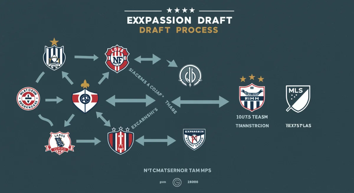 MLS Expansion Draft process illustration with teams and players