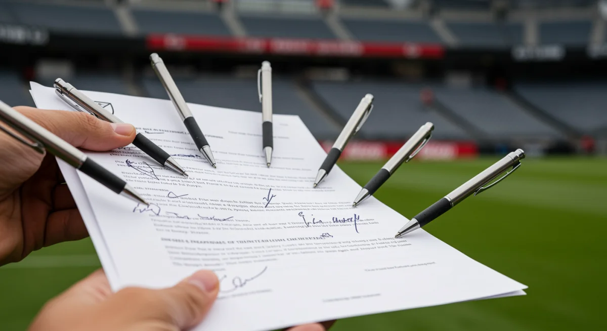 Signing an international player contract for an MLS club, finalizing a transfer.