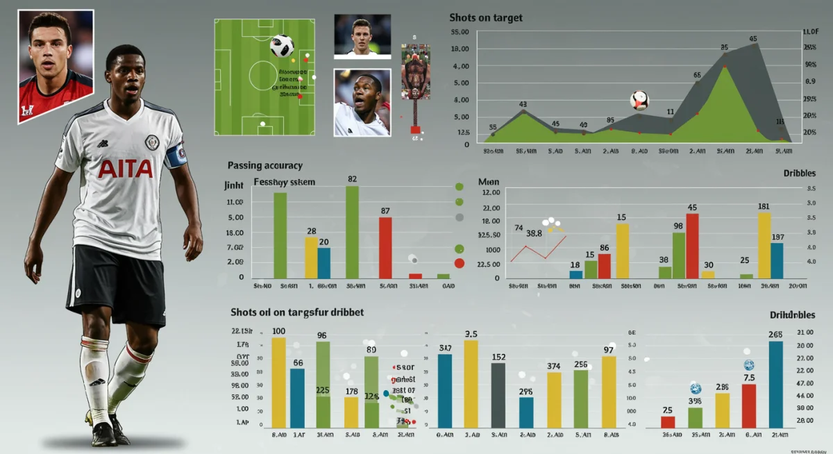 Infographic detailing key player statistics from a March 2025 MLS match.
