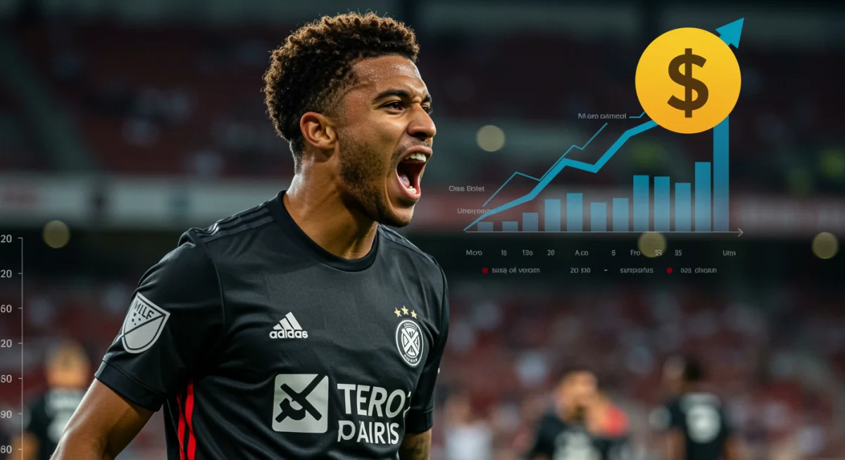 Soccer player celebrating, symbolizing high-value MLS transfer impact