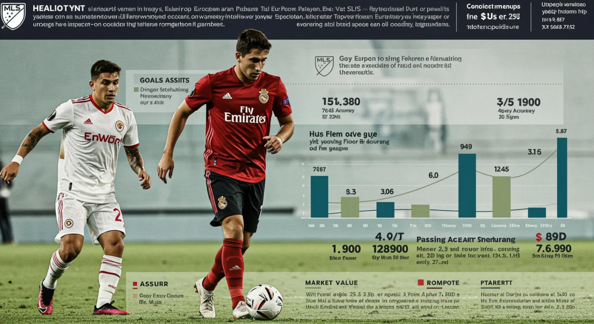 Player statistics infographic for potential MLS transfer target