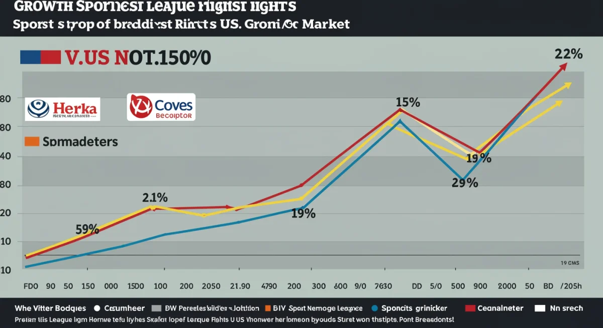 Growth curve graphic for Premier League US broadcast rights, showing market expansion