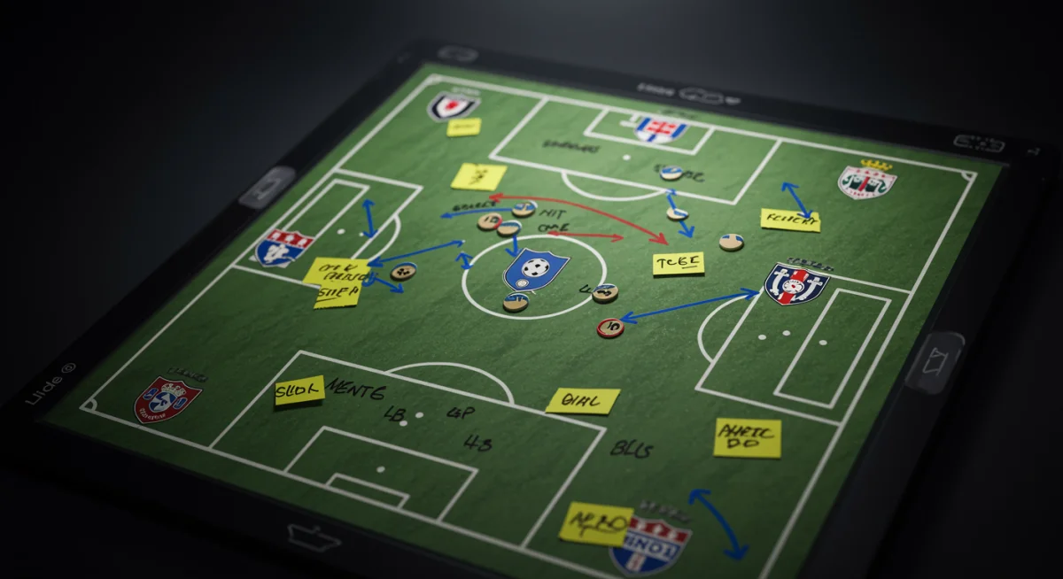 Tactical board illustrating strategic planning for underdog Bundesliga teams.