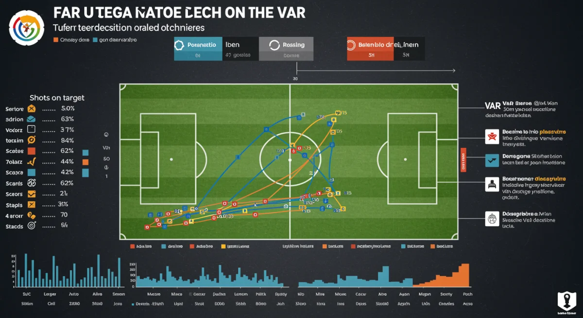 Statistical chart showing the influence of VAR decisions on La Liga match results and league standings.