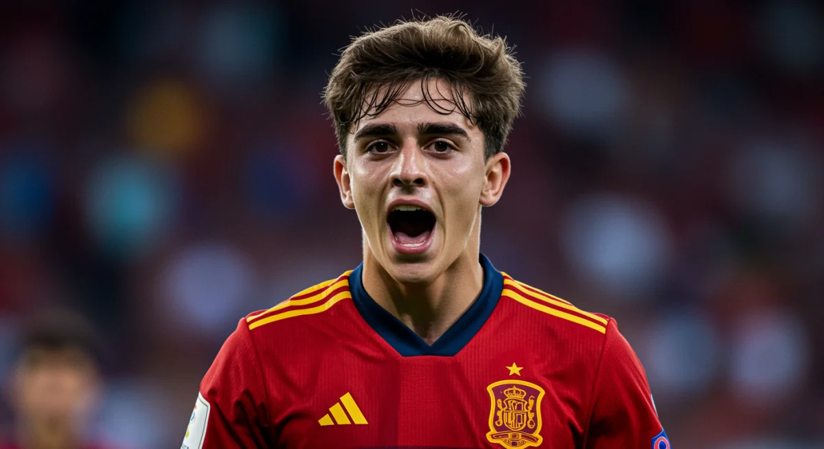 Promising young midfielder focused on the field