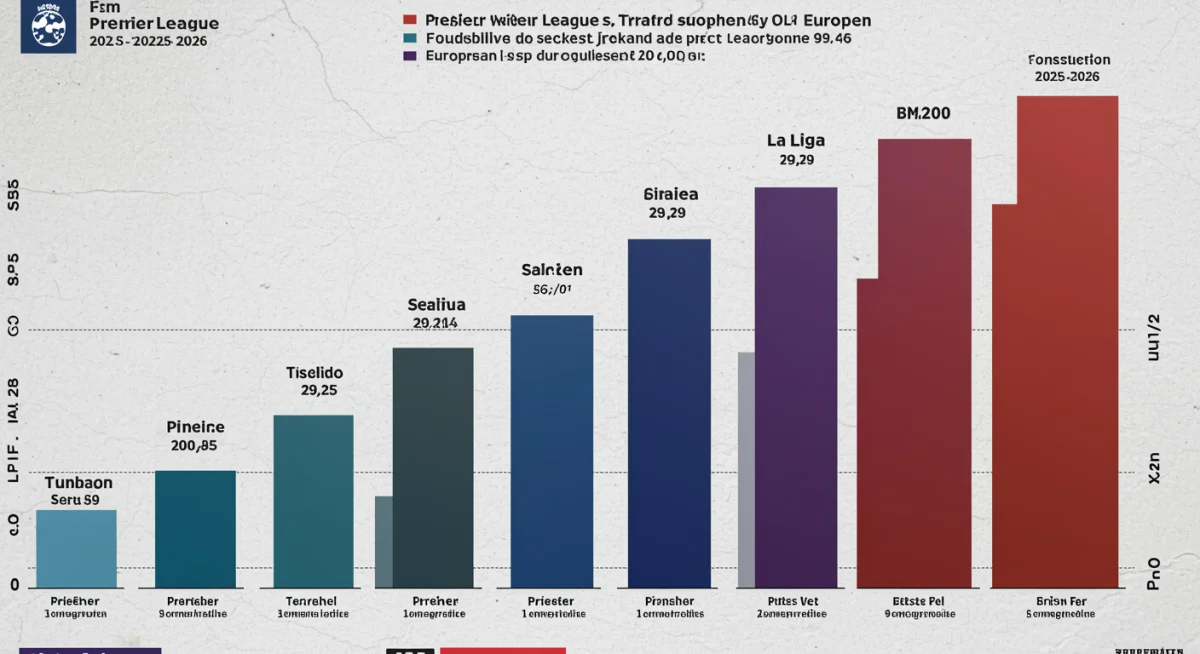 Graphique comparatif des budgets de transfert des 5 grandes ligues européennes pour 2025-2026.